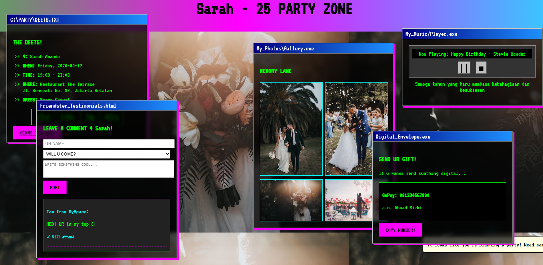 Template Y2k Throwback