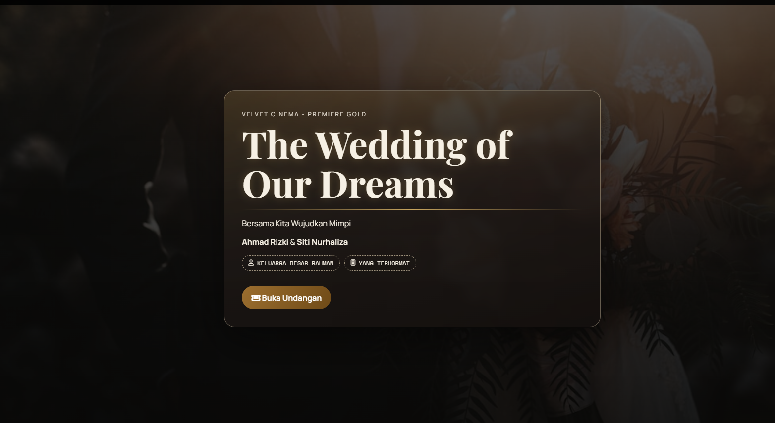 Template Velvet Cinema Premiere Gold