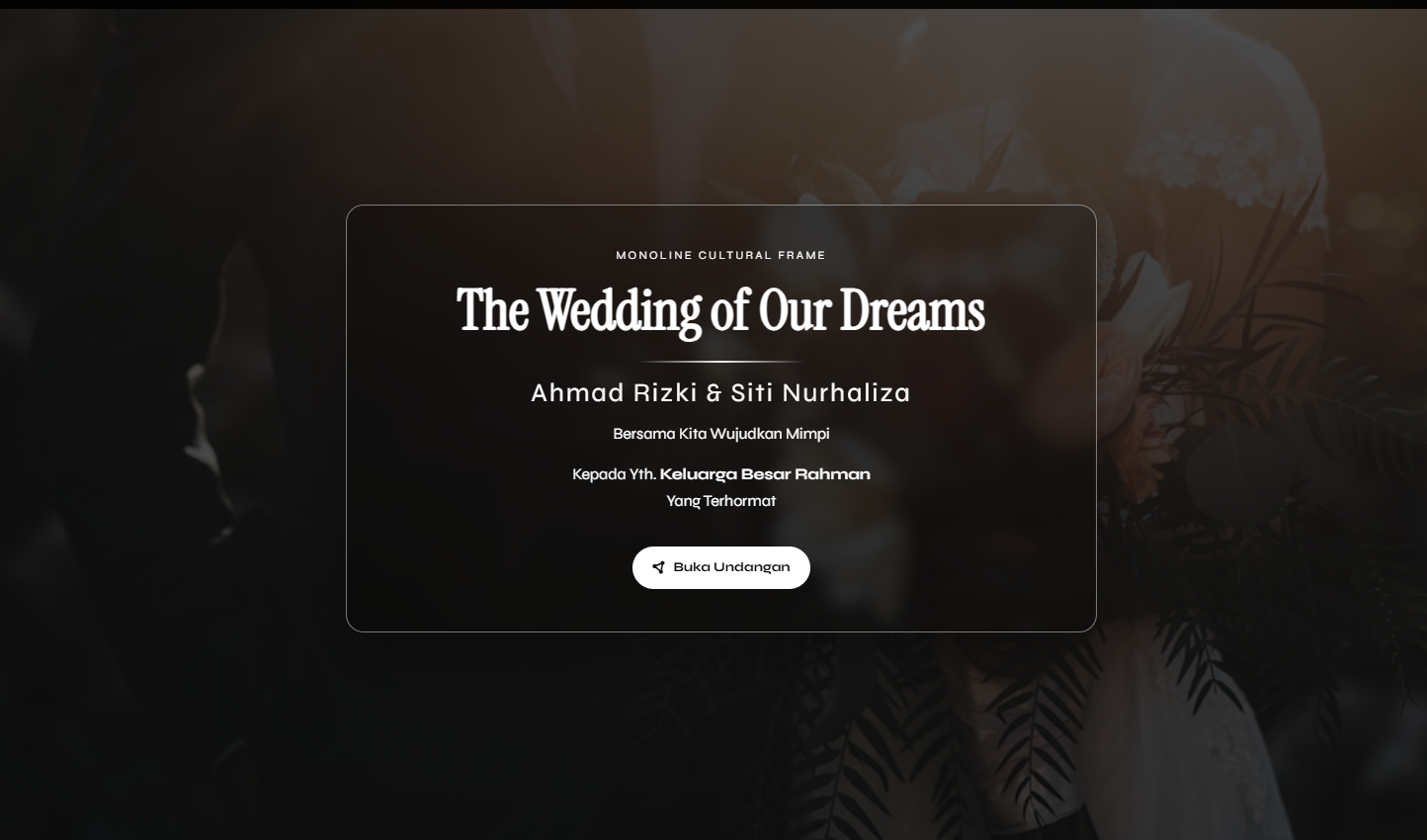 Template Nusantara Modern Monoline Cultural Frame